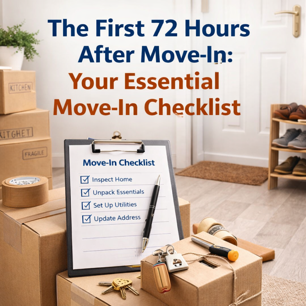 Move in checklist for home buyers.