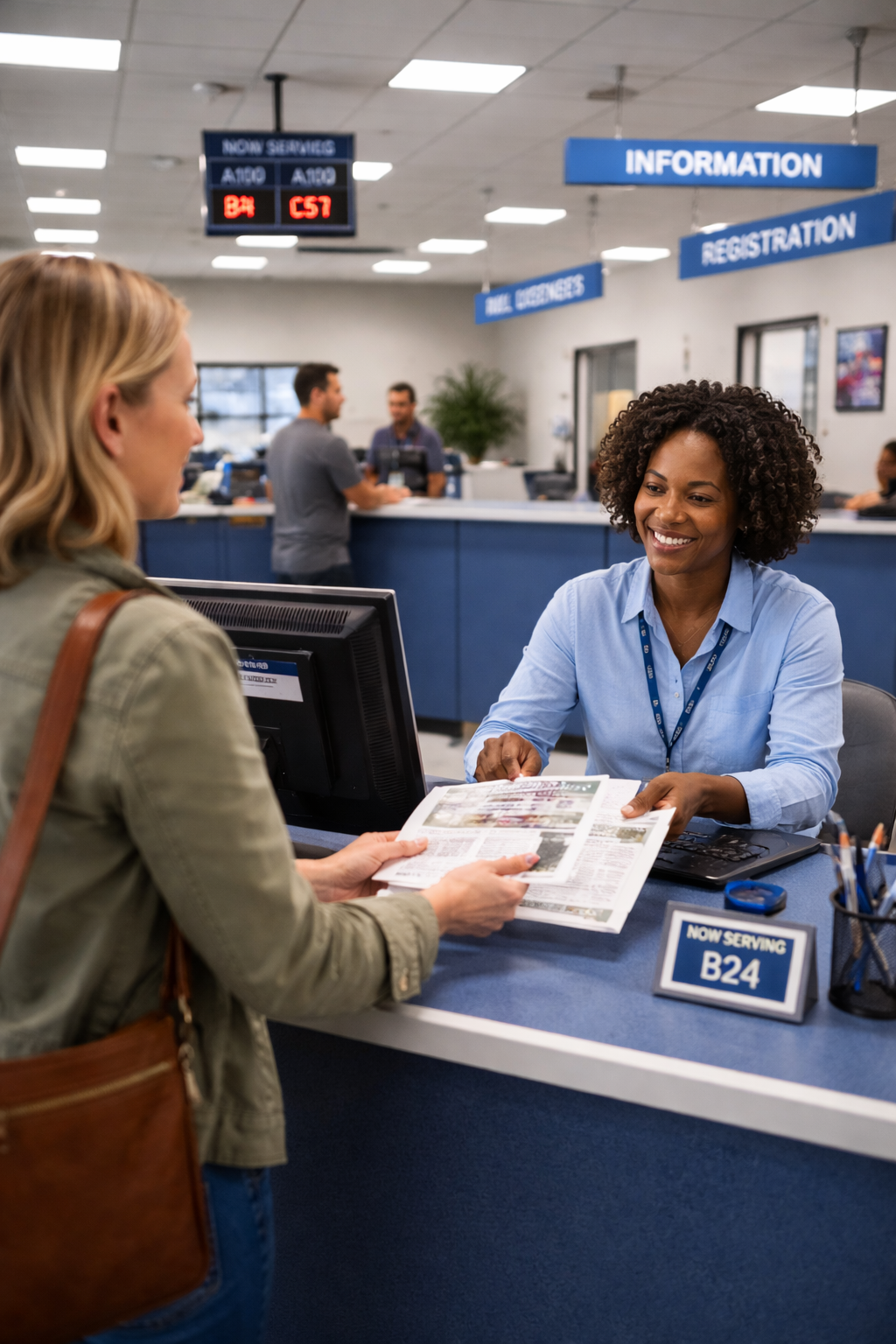 Updating documents like a driver license after relocating.