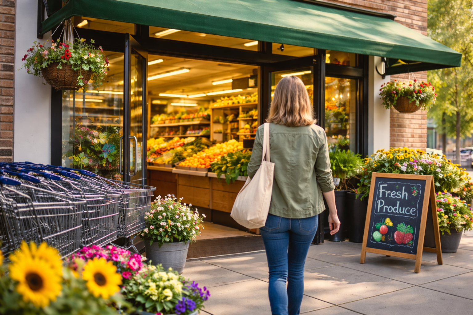Finding stores and running errands in a new neighborhood.