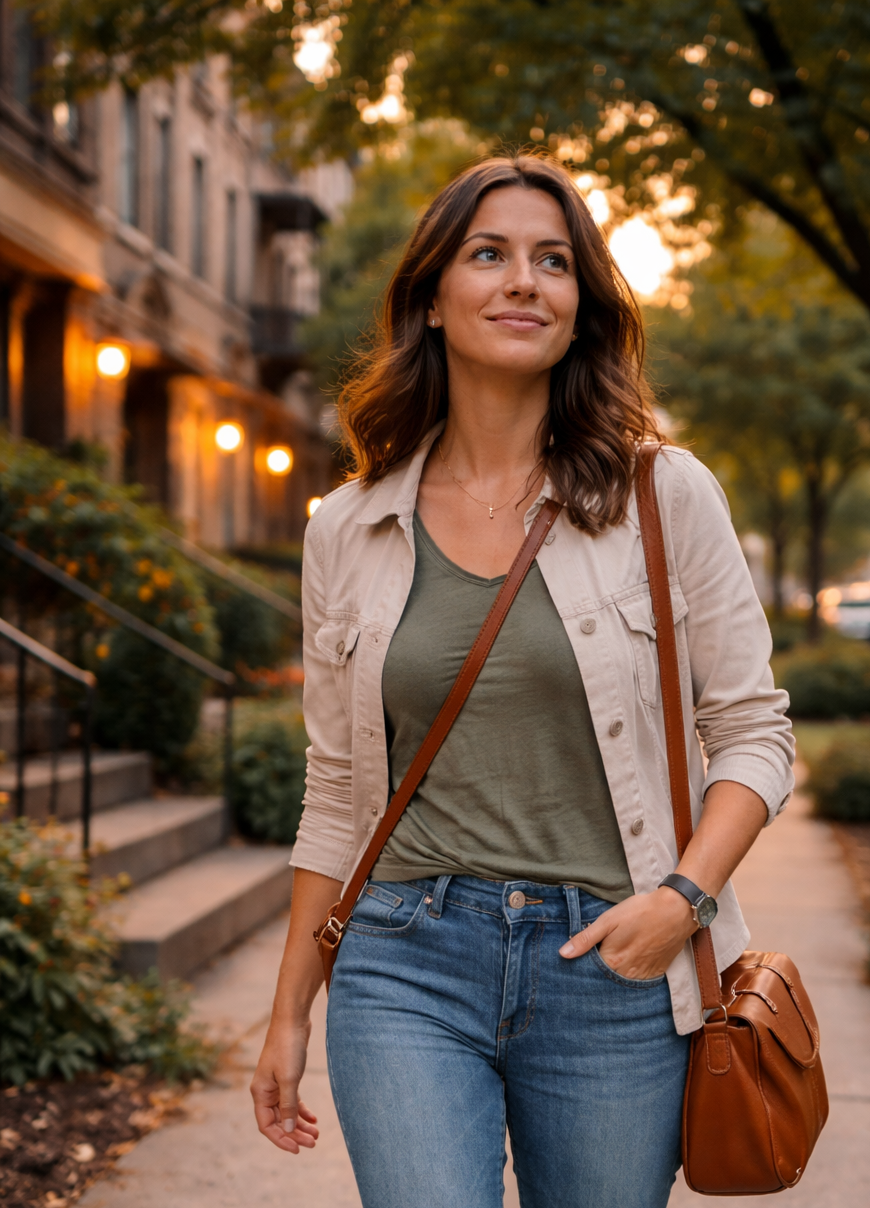 Single person walking after relocating.